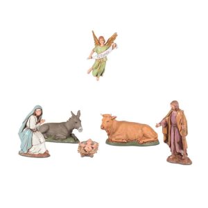 Natività 6 soggetti cm 10 scala 1:20 stile 700 con San Giuseppe in piedi