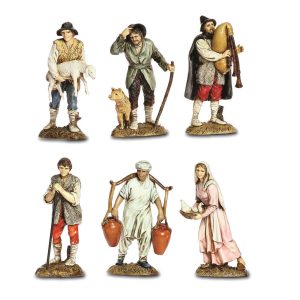 Shepherds Set 6 Medium 12 Subjects for Nativity Scene in 1:15 Scale