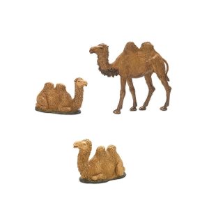 Busta con 3 Cammelli Assortiti Standard 10 per Presepe in Scala 1:20