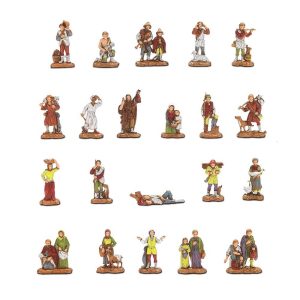 Set 7 Pastori Assortiti Micro 3.5 per Presepi in Scala 1:50