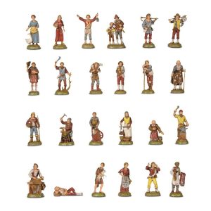 Set of 6 Assorted Mini 6 Neapolitan Shepherds for Nativity Scenes in 1:22 Scale