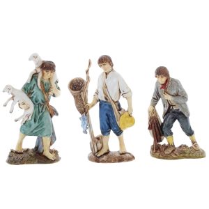 Standard Standard 10 neapolitanisches Fischer-, Guter Hirten- und Dudelsackspieler Set für Krippe im Maßstab 1:20