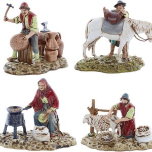 Bastelgruppen-Set 4 Standard 10 Neapolitanische Art für Krippe im Maßstab 1:20