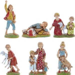 Kinderset 6 Standard 10 neapolitanische Art für Krippe im Maßstab 1:20