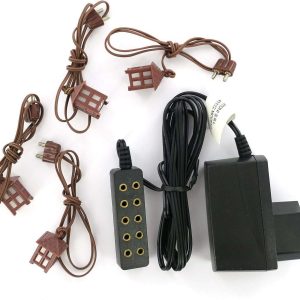 Lot de 4 lanternes modèle A43 avec alimentation incluse