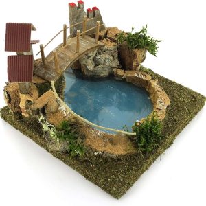 Étang de montagne pour crèches dans un cadre alpin