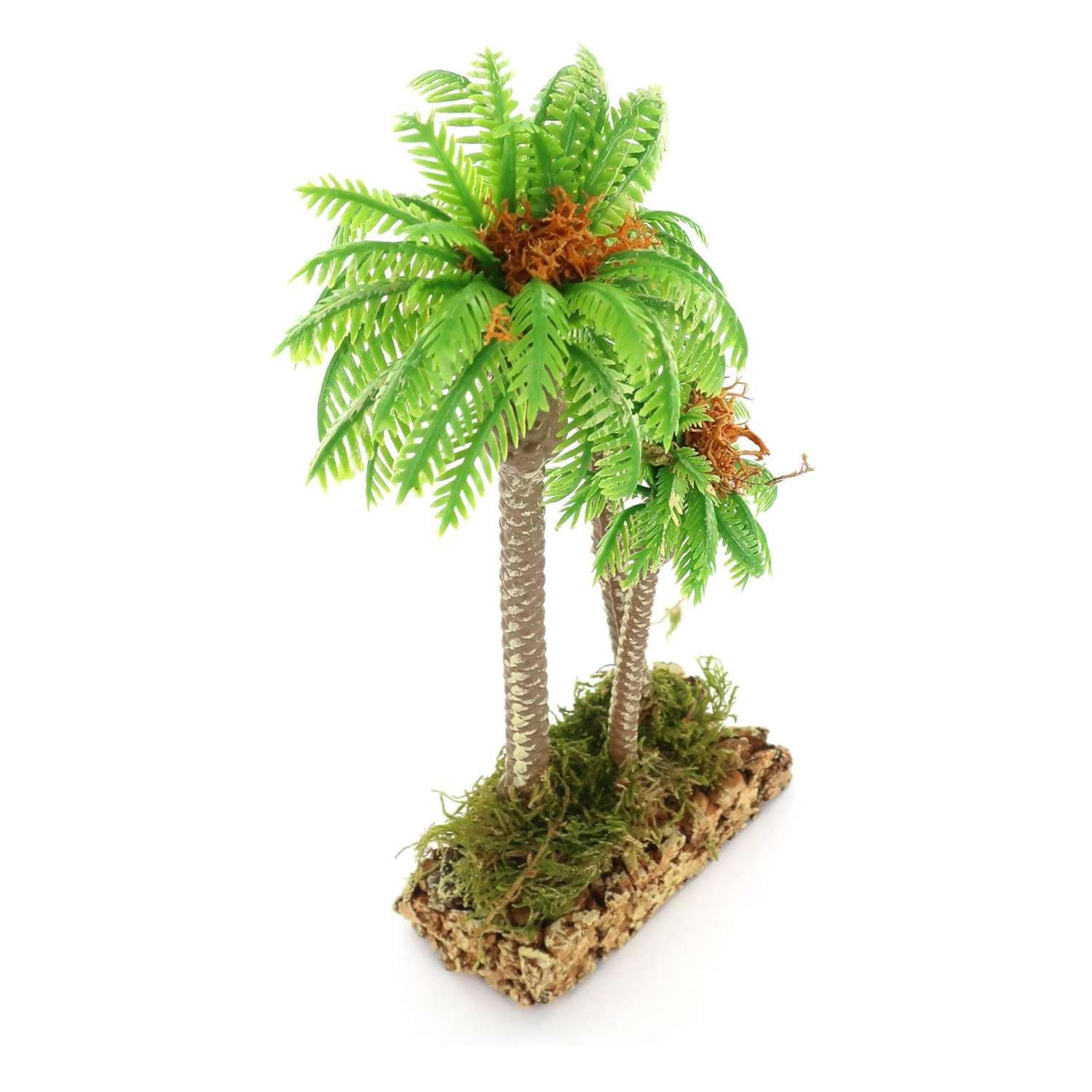 Triple palmera de 24 cm de altura para belenes y paisajes tropicales - Imagen 4
