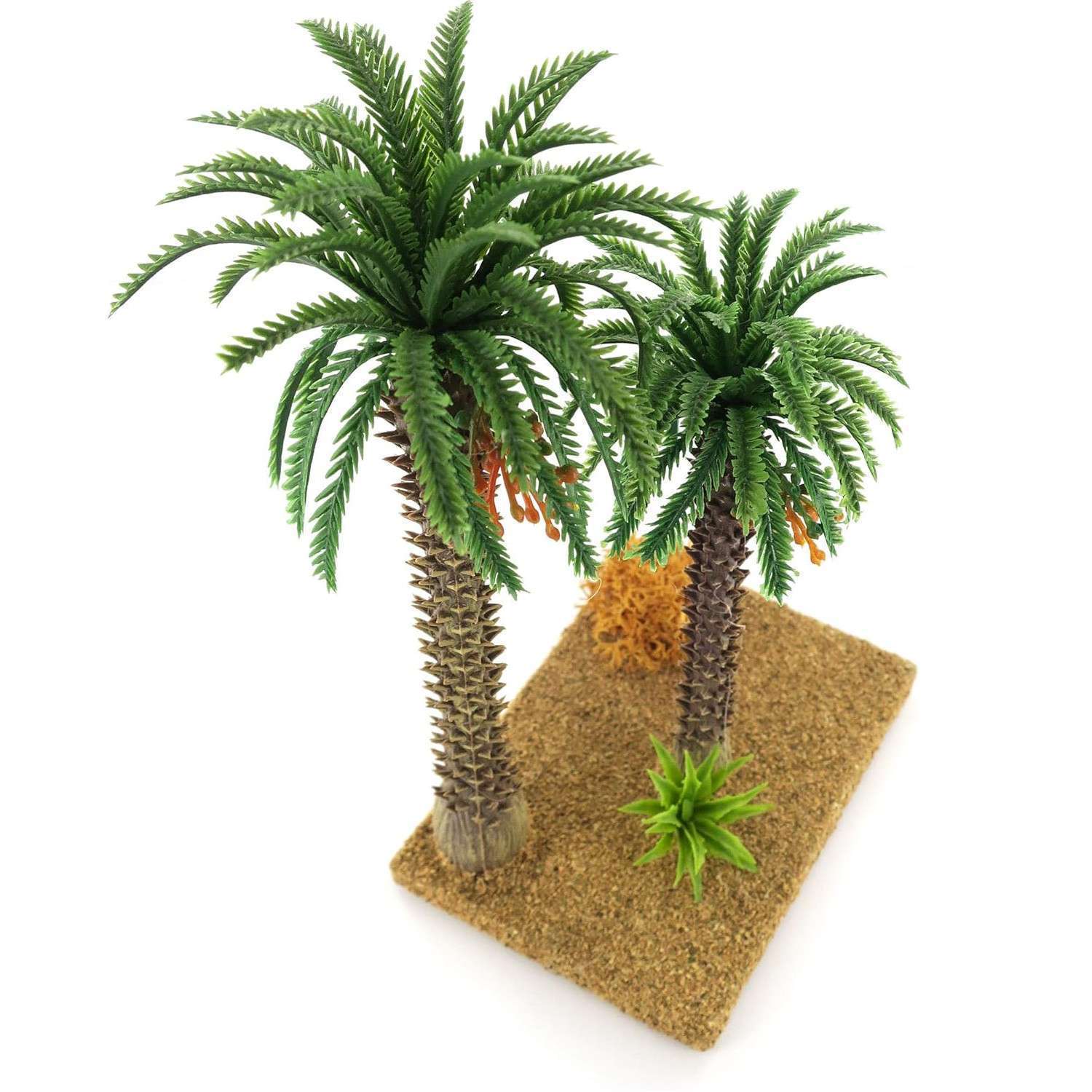 Doble palmera decorativa para paisajes exóticos en miniatura - Imagen 2