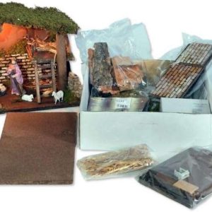 Kit DIY Pesebre 33x18x24 cm con Belén 10 cm