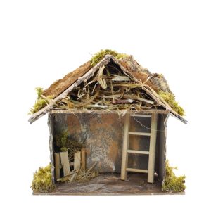 Cabaña vacía para Belén 15x10x15 cm para Estatuas de 3 a 6 cm