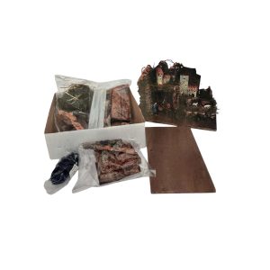 DIY Krippe Landschaft Set 33x18x25 cm mit Krippe Mini 6