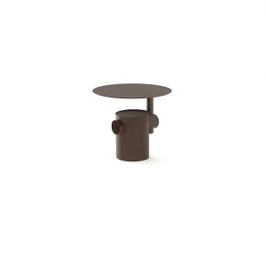 Tavolino MECCANO 50x45 cm colore Marrone RAL 8025 su Panna RAL 1015