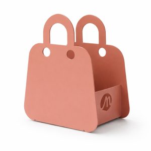 Porta Candele Citronella BAGBAG in Metallo 12x8,5x15 cm Beige Red RAL 3012