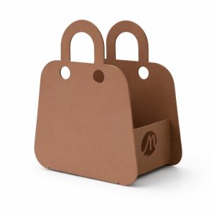 Bougeoir à la citronnelle BAGBAG Métal 12x8,5x15 cm Marron RAL 8025