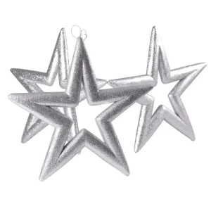 Stella in Polistirolo Glitterata Argento – Ø 37 cm