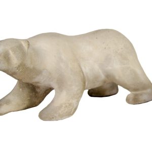 Ours stylisé en béton travaillé grand 20x8 cm