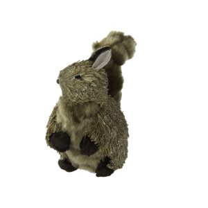 Ardilla sentada con terciopelo marrón