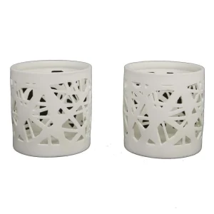 Porta tealight uncinetto h 7,5 cm