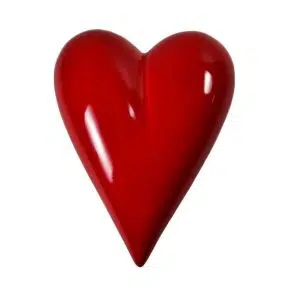 Presse-papier en forme de cœur rouge Stily h 19 cm