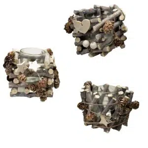 Siberia Teelichthalter Set h 10 cm 3 Sortimente