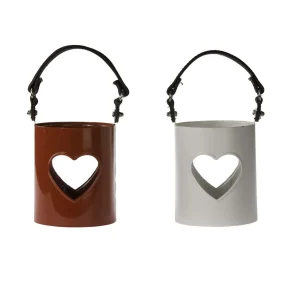 Lanterna Valentine Xmas and Love h 16 cm bianco rosso
