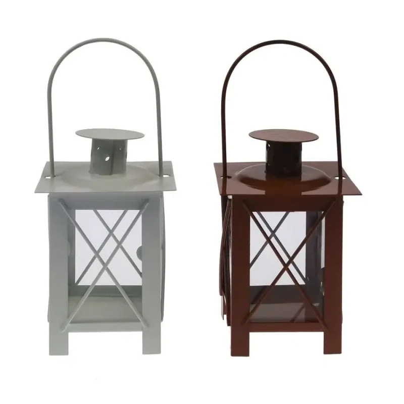 Lanterne Lampe Noël et Amour h 12 cm blanc rouge