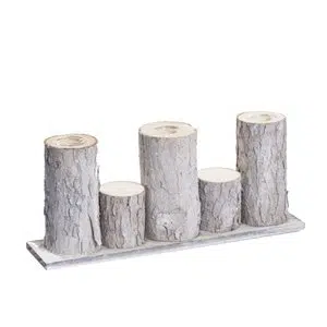 Satz mit 3 Holzscheiten 13x31 cm