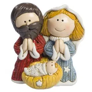 Crèche en céramique stylisée h 10 cm