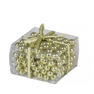 Cadena de bolas Ø 8 mm oro 2,7 m en estuche