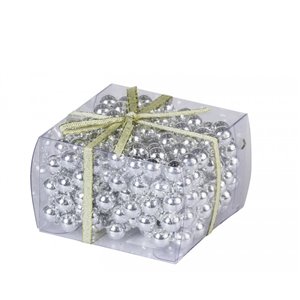 Cadena de bolas Ø 8 mm plata 2,7 m en estuche