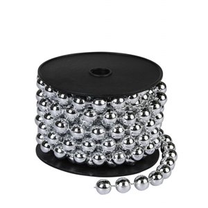 Cadena de bolas Ø 12 mm plata 4 m en bobina