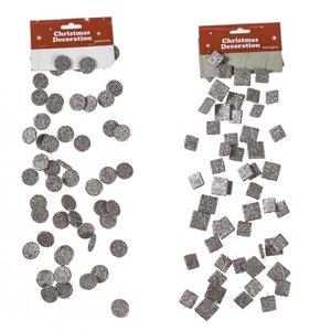 Chaîne géométrique 270 cm ronde et carrée rose