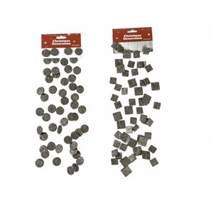 Chaîne géométrique 270 cm ronde et carrée marron