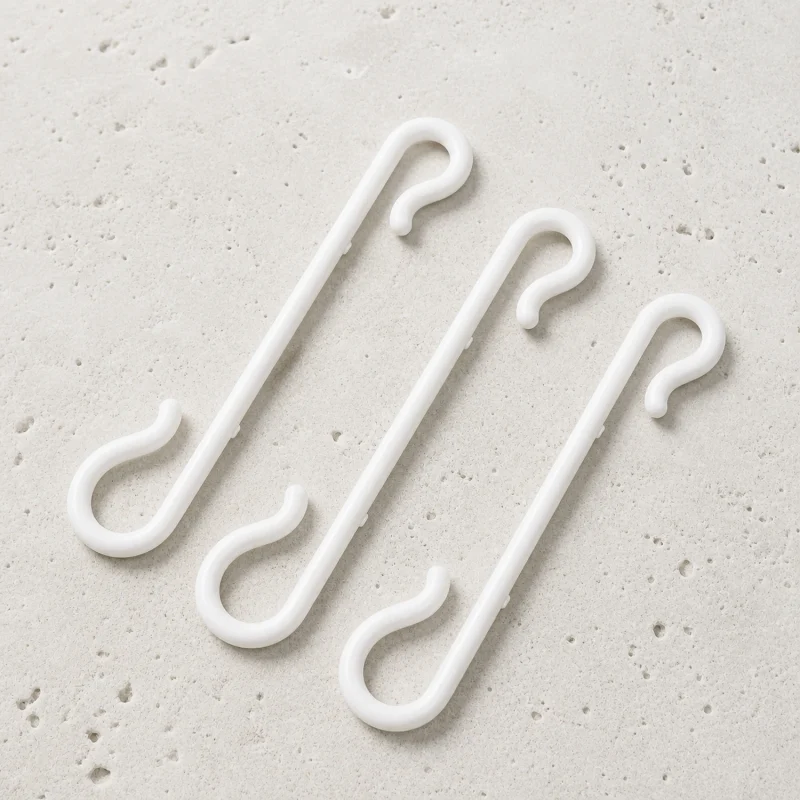 Set 40 gancetti plastica bianchi