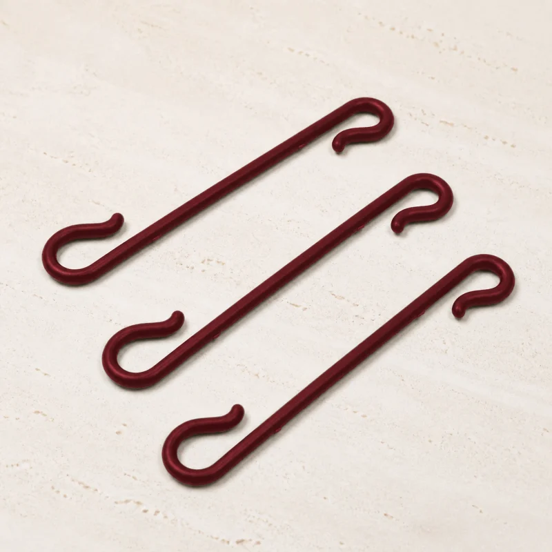 Set 80 gancetti plastica rossi