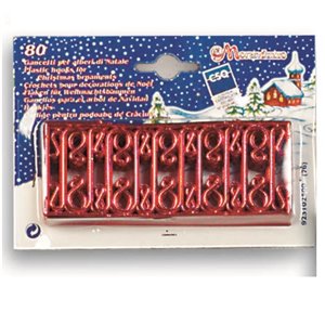 Juego de 80 ganchos de plástico rojos