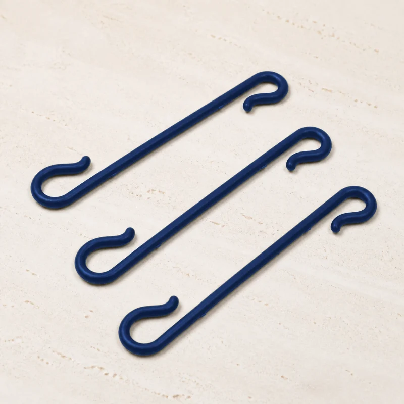 Set 80 gancetti plastica blu