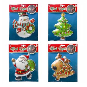 Lampade wall sticker h 20 cm 4 soggetti assortiti