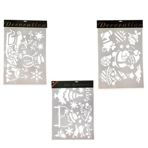 Pochoirs de Noël 45x60 cm 3 assortiments