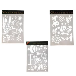 Set da 3 Stencil disegni natalizi 45x60 cm
