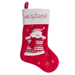 Calza Let It Snow 40x25 cm Snowman