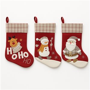 Calza New Wave 40x25 cm Santa Snowman Deer