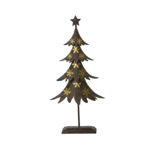 Albero in metallo stile corten h 70 cm