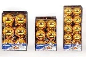 Ø 40 mm goldmetallisierte Kugeln im Etui