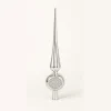 Puntale 30 cm metallo argento con incavo