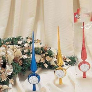 Pointes en métal doré de 30 cm avec encoche argentée