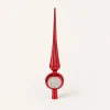Puntale 30 cm metallo rosso con incavo argento