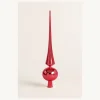 Puntale 30 cm rosso metallizzato