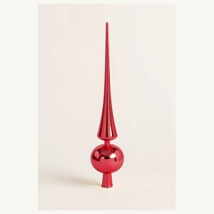 Puntale 30 cm rosso metallizzato