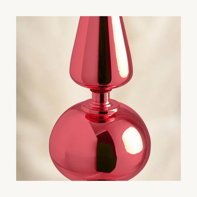 Puntale 30 cm rosso metallizzato